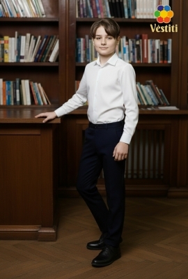 Cămașă clasică albă cu elastan