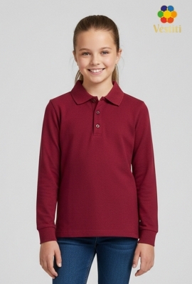 Tricou polo, bordo mâneca lungă