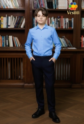 Cămaşă clasică, albastru deschis