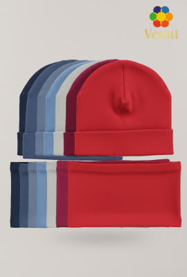 Set căciula + fular din bumbac