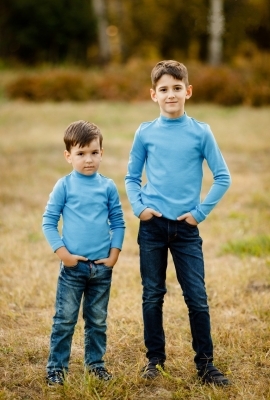 Maletă cu guler stei, albastru deschis