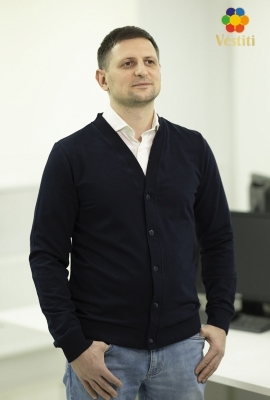 Bluza cu nasturi, albastru închis