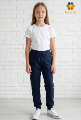 Pantaloni de sport 3 fire albastru închis