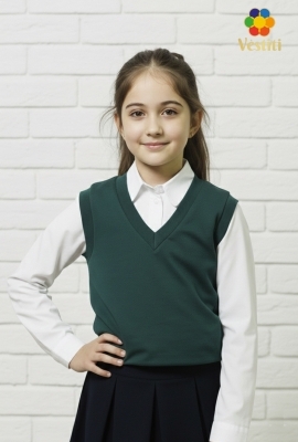 Vestă tricotată verde