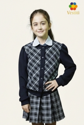 Bluza cu nasturi, în carouri sur