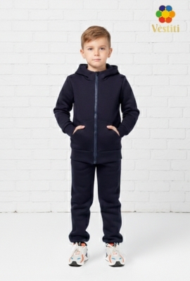 Trening flauşat albastru închis