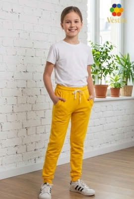 Pantaloni de sport 2 fire galben