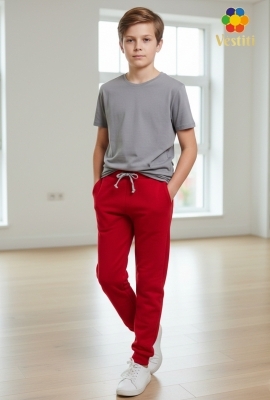 Pantaloni de sport 3 fire roșu