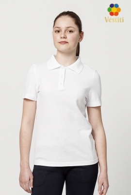 Tricou polo, alb mâneca scurtă
