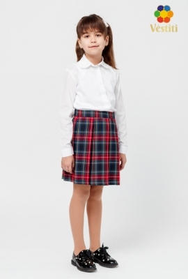 Fustă cu pliuri în carouri