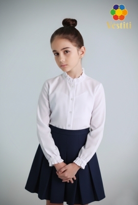 Cămașă albă cu guler ștei