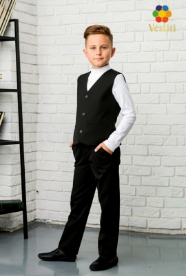 Vestă clasică, neagră