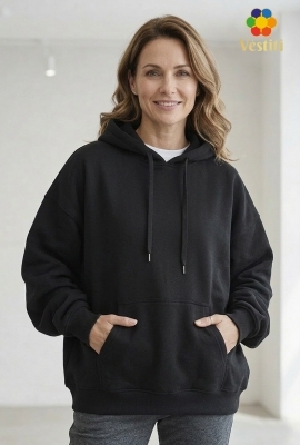 Hoodie with hood, fleece