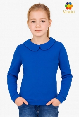 Maletă albastru electric cu guler franțuzesc