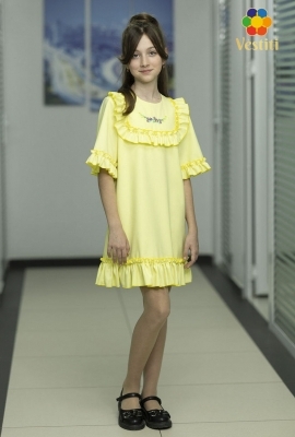 Rochie galbenă cu broderie