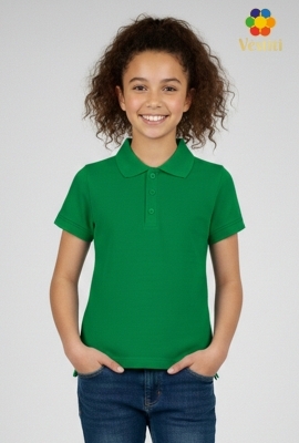Tricou polo, verde mâneca scurtă