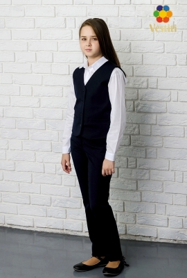 Vestă clasică, albastru închis