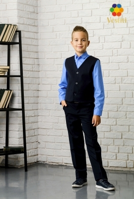 Vestă clasică, albastru închis