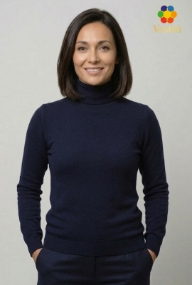 Dark blue turtleneck 