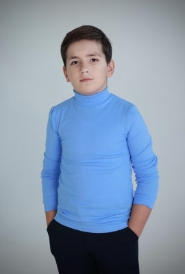 Maletă cu guler stei, albastru deschis